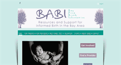 Desktop Screenshot of bayareabirthinfo.org